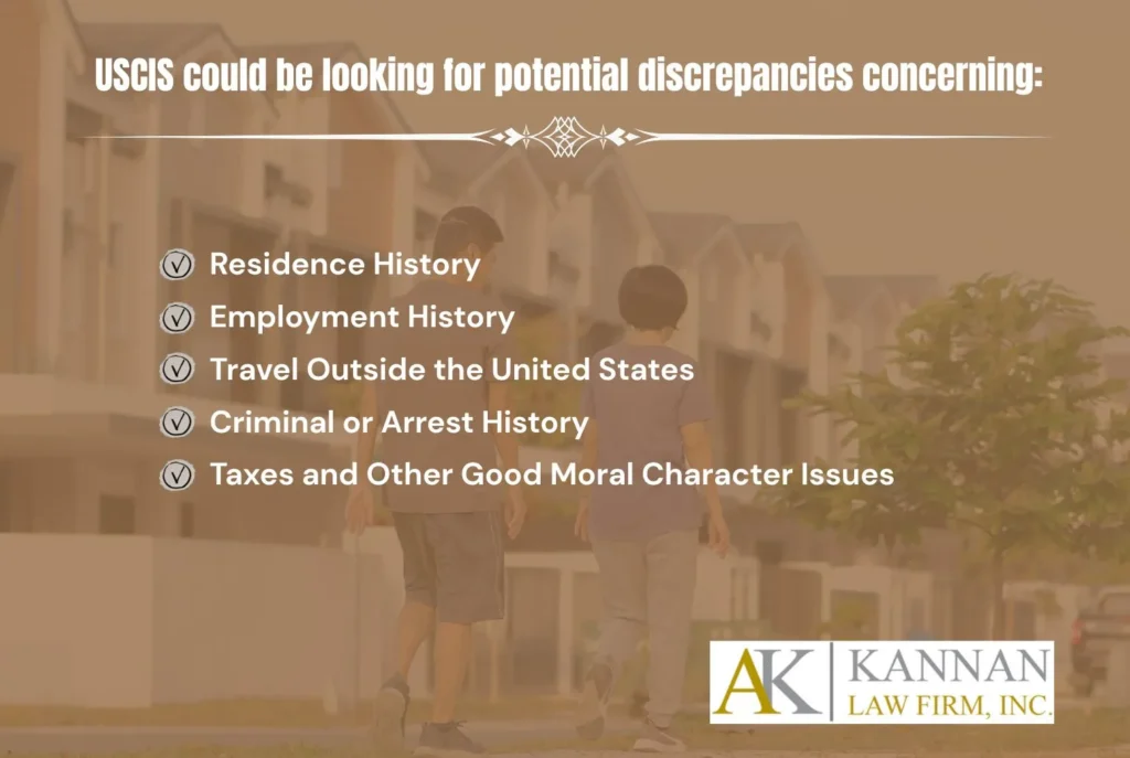 USCIS could be looking for potential discrepancies